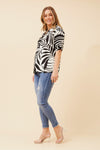 Kaz Leaf Print Top