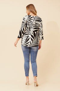 Kaz Leaf Print Top