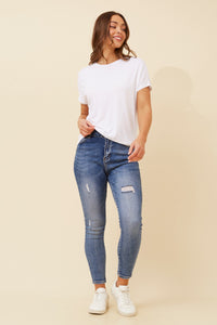 Jess Classic T-shirt - White -Black