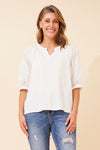 Drew Broderie Sleeve Blouse