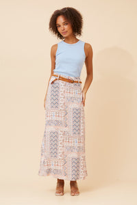 Adi Boho Print Maxi Skirt
