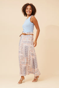 Adi Boho Print Maxi Skirt