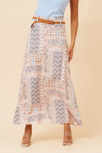 Adi Boho Print Maxi Skirt