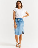 Alina Denim Skirt - Denim Blue