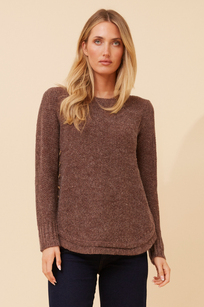 Allyn Knit Jumper Side Button Details