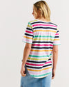 Ariana Tee Rainbow Stripe