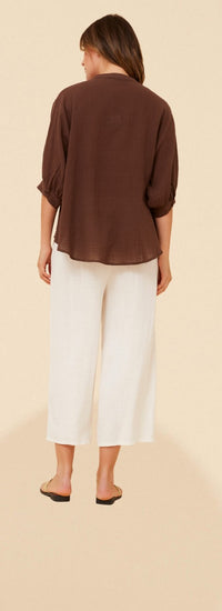 Biddy 3/4 Sleeve Button Shirt