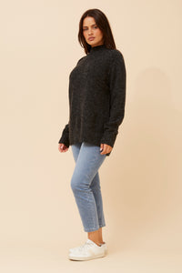 Risa Ribbed Neck Knit Jumper