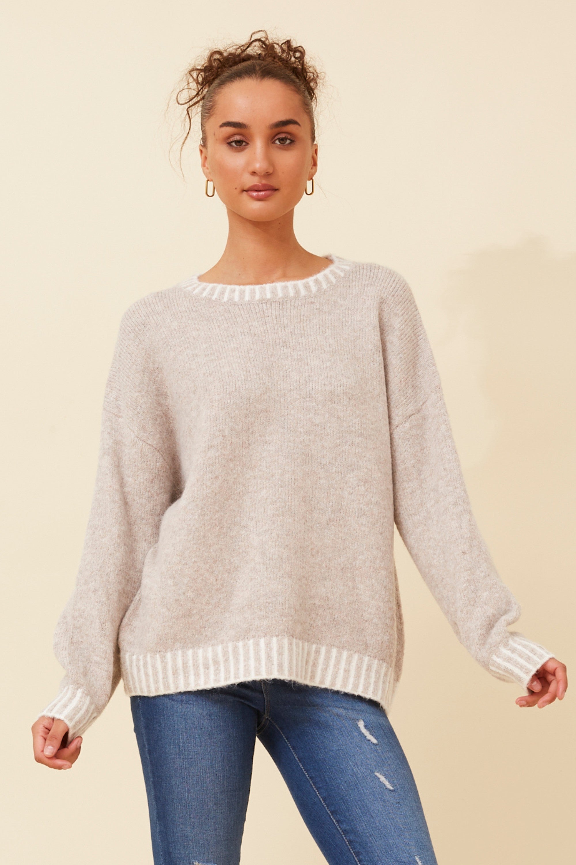 Bronte Blanket Stitch Knit Jumper