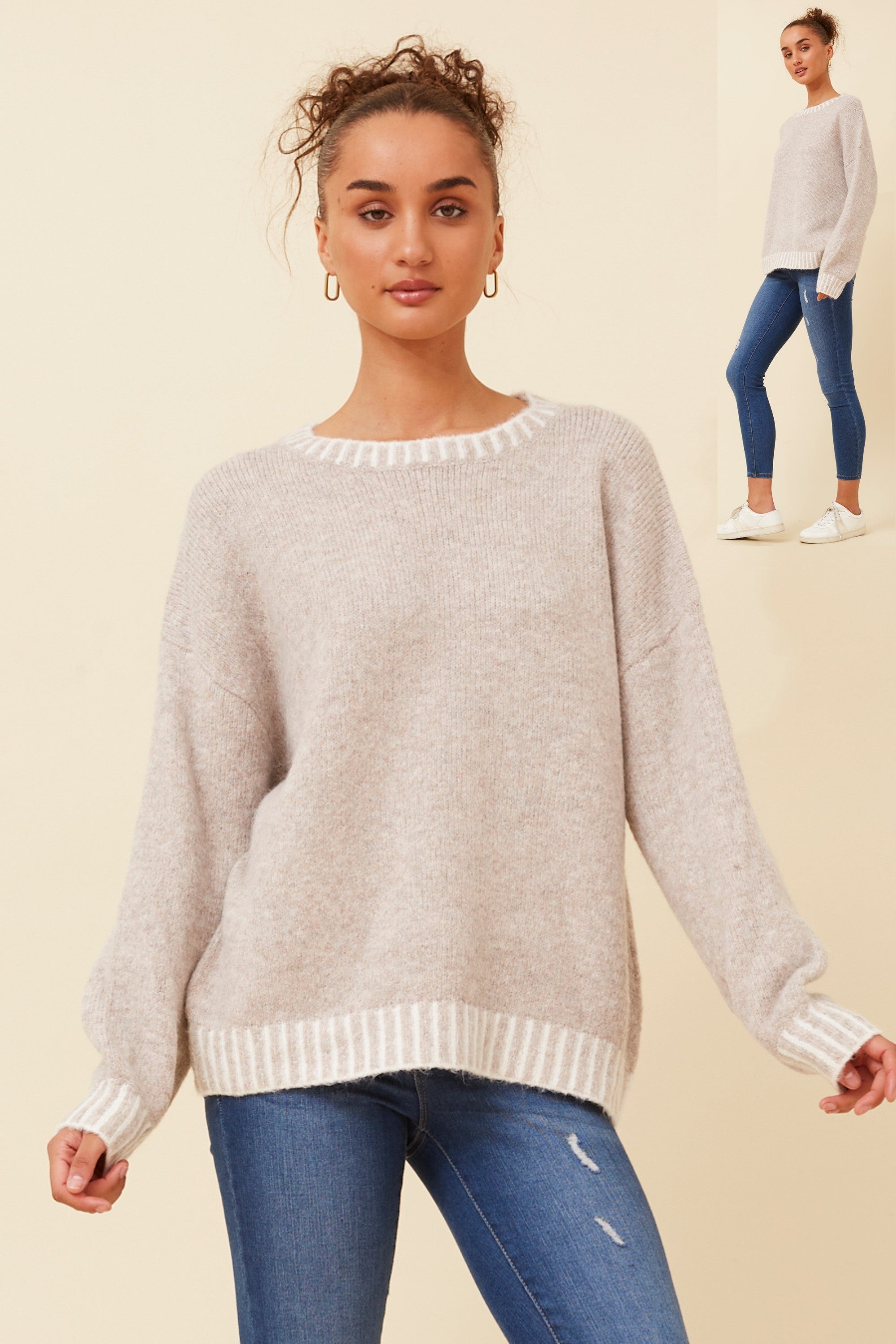 Bronte Blanket Stitch Knit Jumper