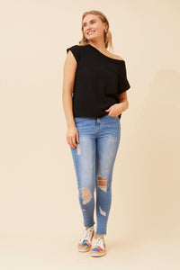 Cora Short Sleeve Knit Top