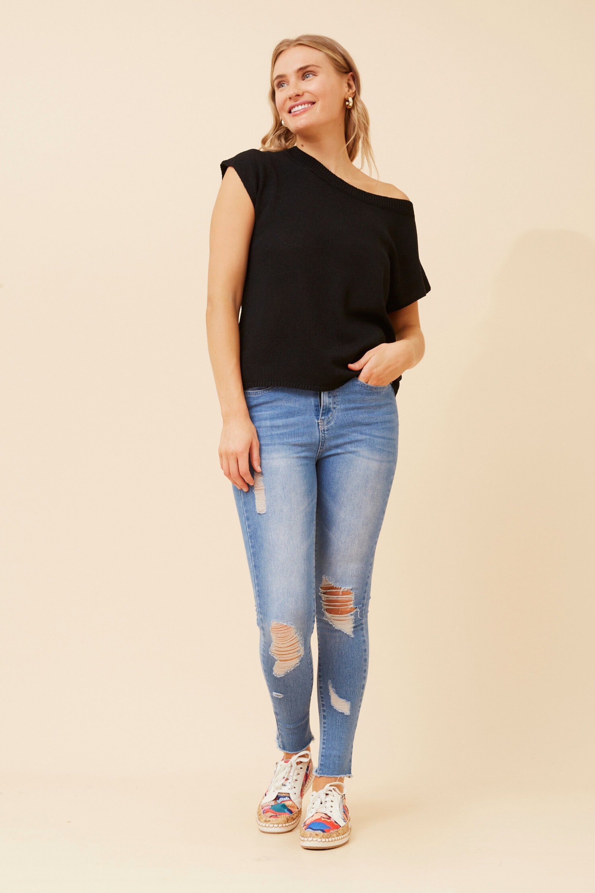 Cora Short Sleeve Knit Top