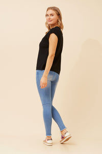 Cora Short Sleeve Knit Top