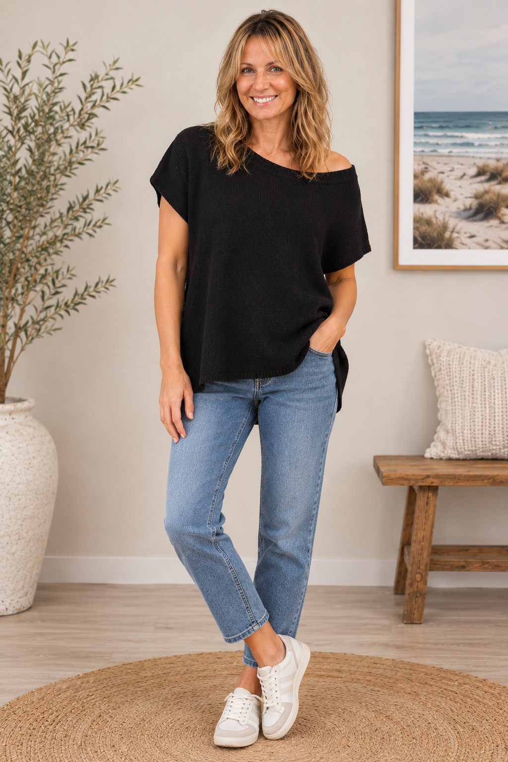 Cora Short Sleeve Knit Top