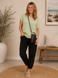 Cora Short Sleeve Knit Top