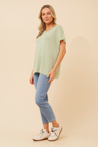 Cora Short Sleeve Knit Top