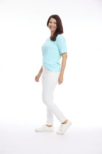 Cuff Hem T-Shirt – Cafe Latte