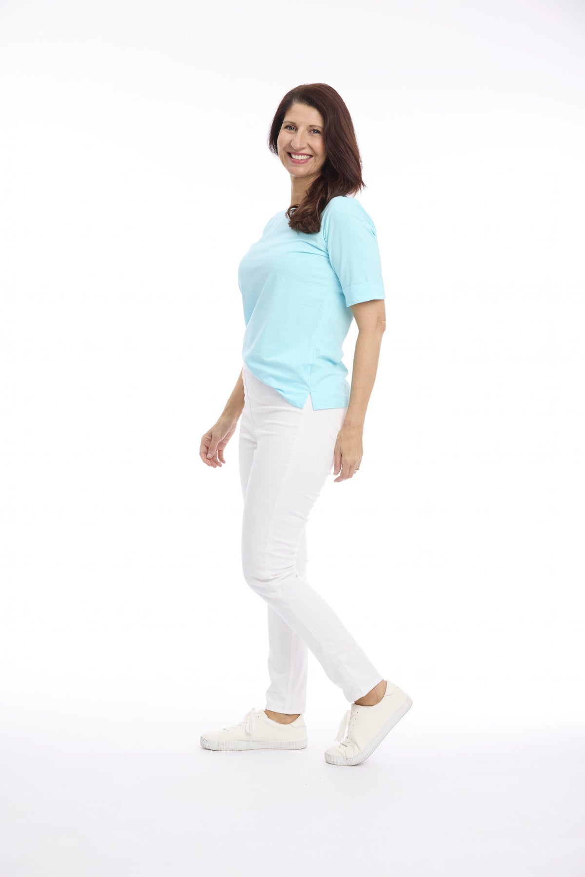 Cuff Hem T-Shirt – Cafe Latte