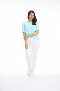 Cuff Hem T-Shirt – Cafe Latte