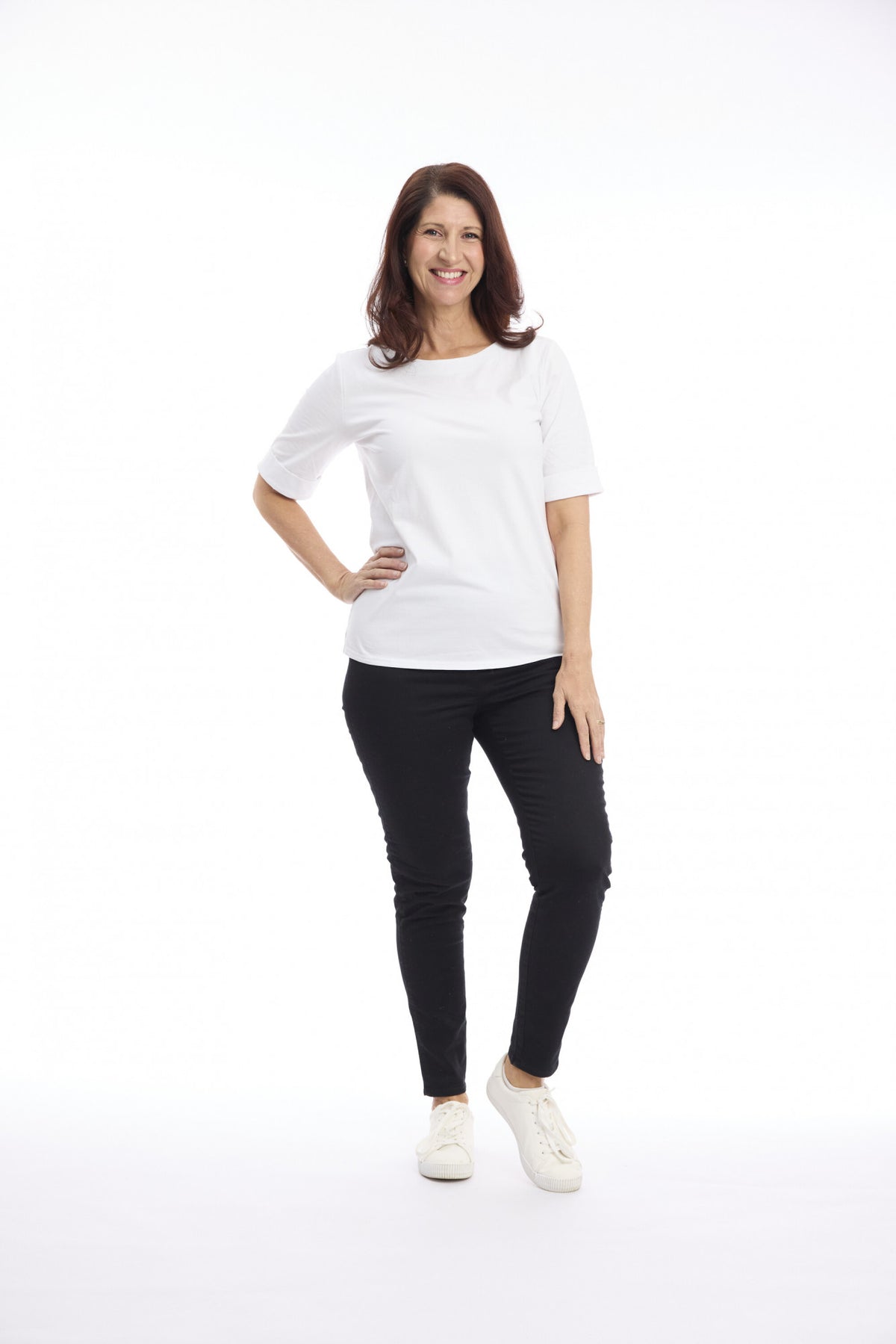 Cuff Hem T-Shirt – Cafe Latte