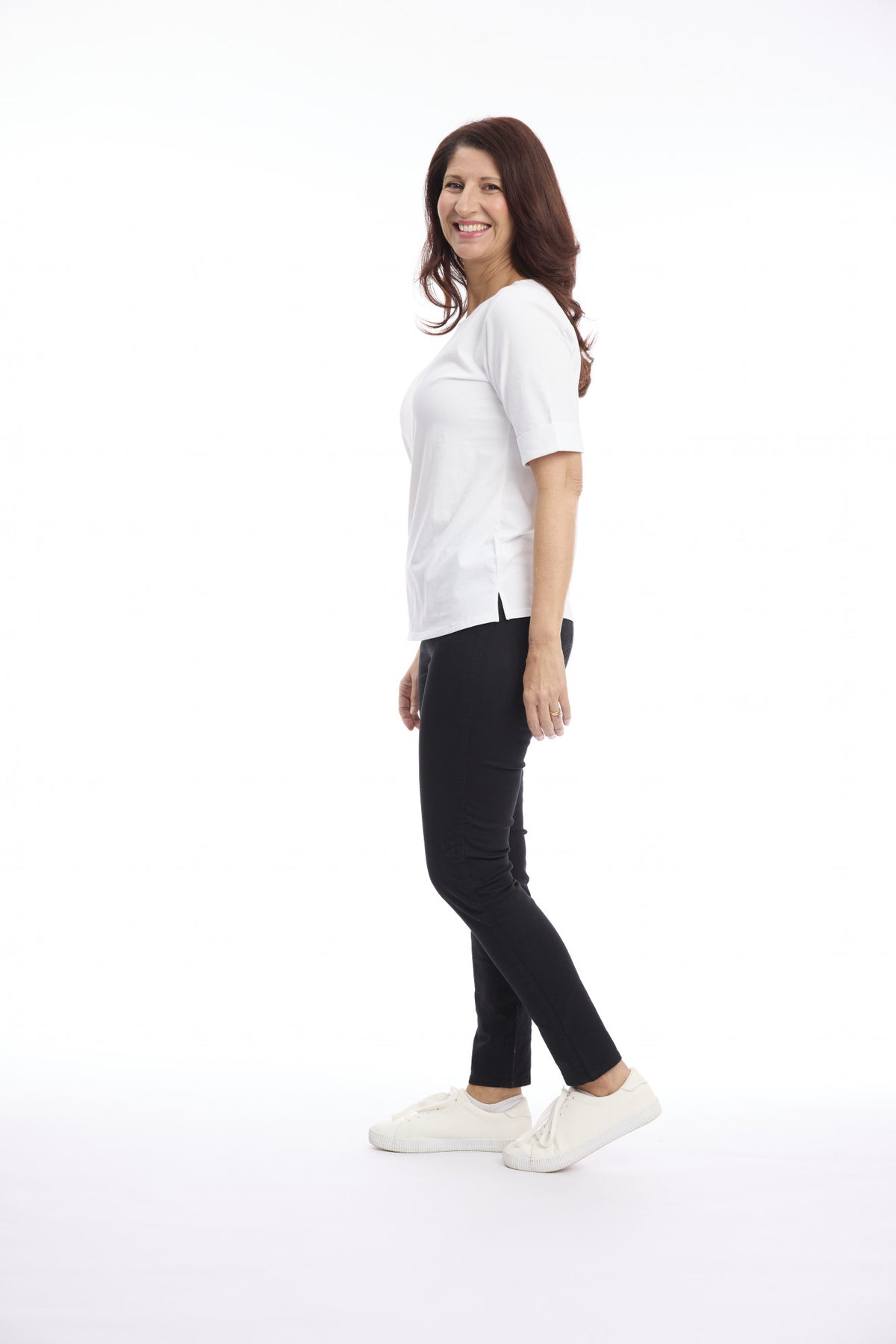 Cuff Hem T-Shirt – Cafe Latte