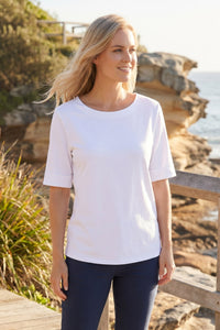 Cuff Hem T-Shirt – Cafe Latte