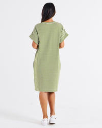 Elise V-Neck Rib Dress