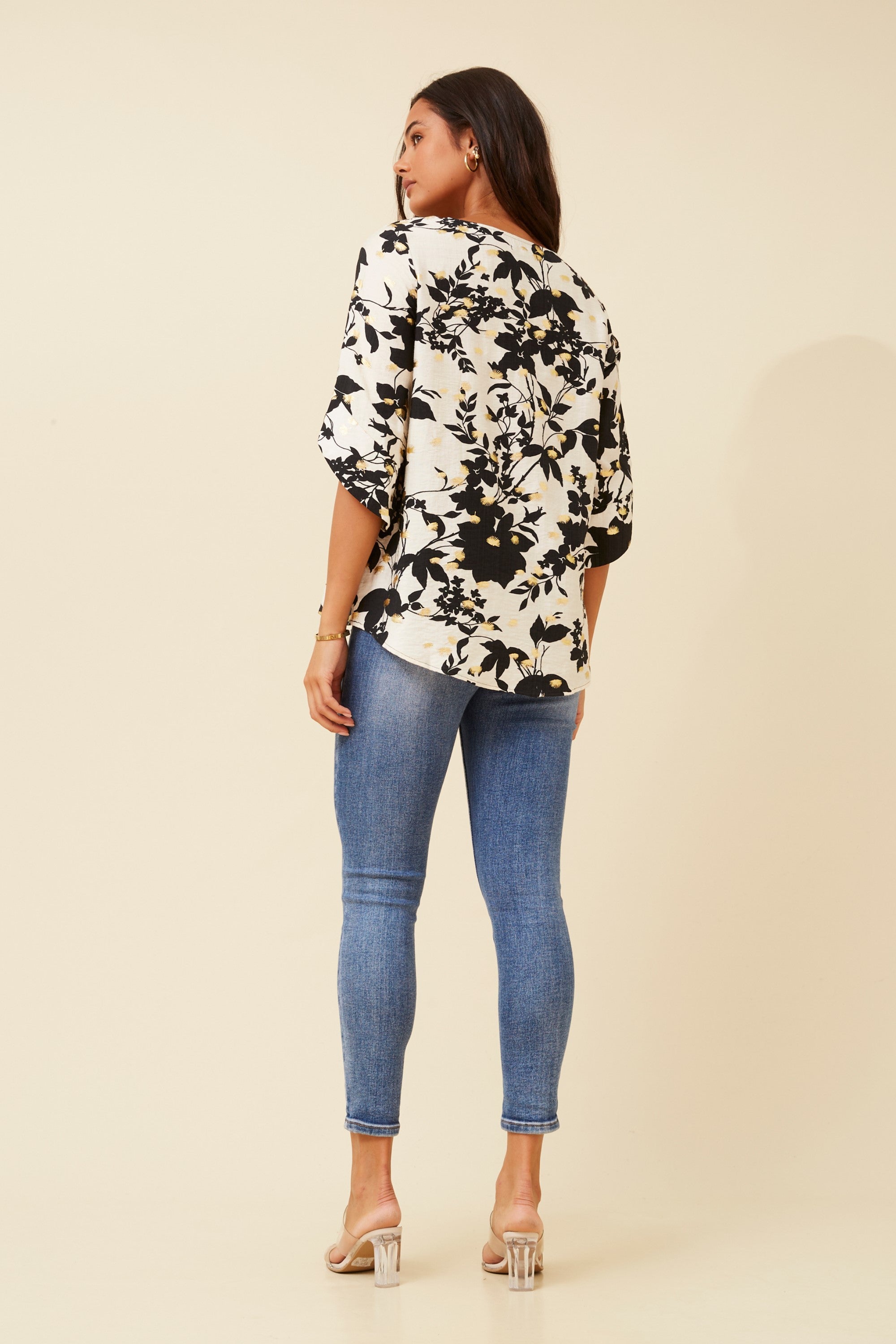 Ella Foil Print Top