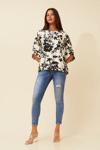 Ella Foil Print Top