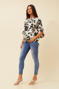 Ella Foil Print Top