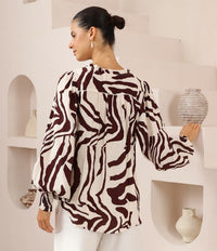 Eris Blouse-Zebra-inspired print