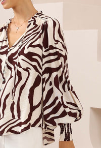 Eris Blouse-Zebra-inspired print