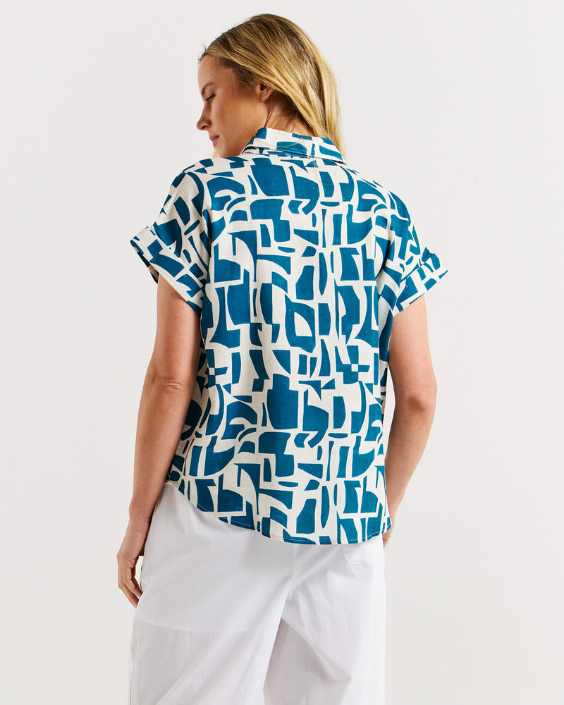 Flores Blouse - Geo Print