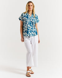 Flores Blouse - Geo Print