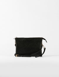 Frankie Woven Multi Pouch Bag–Black