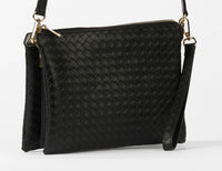 Frankie Woven Multi Pouch Bag–Black