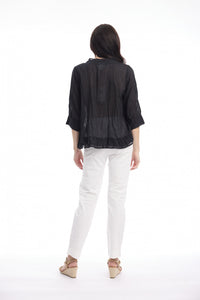 Gauze Button Through Top