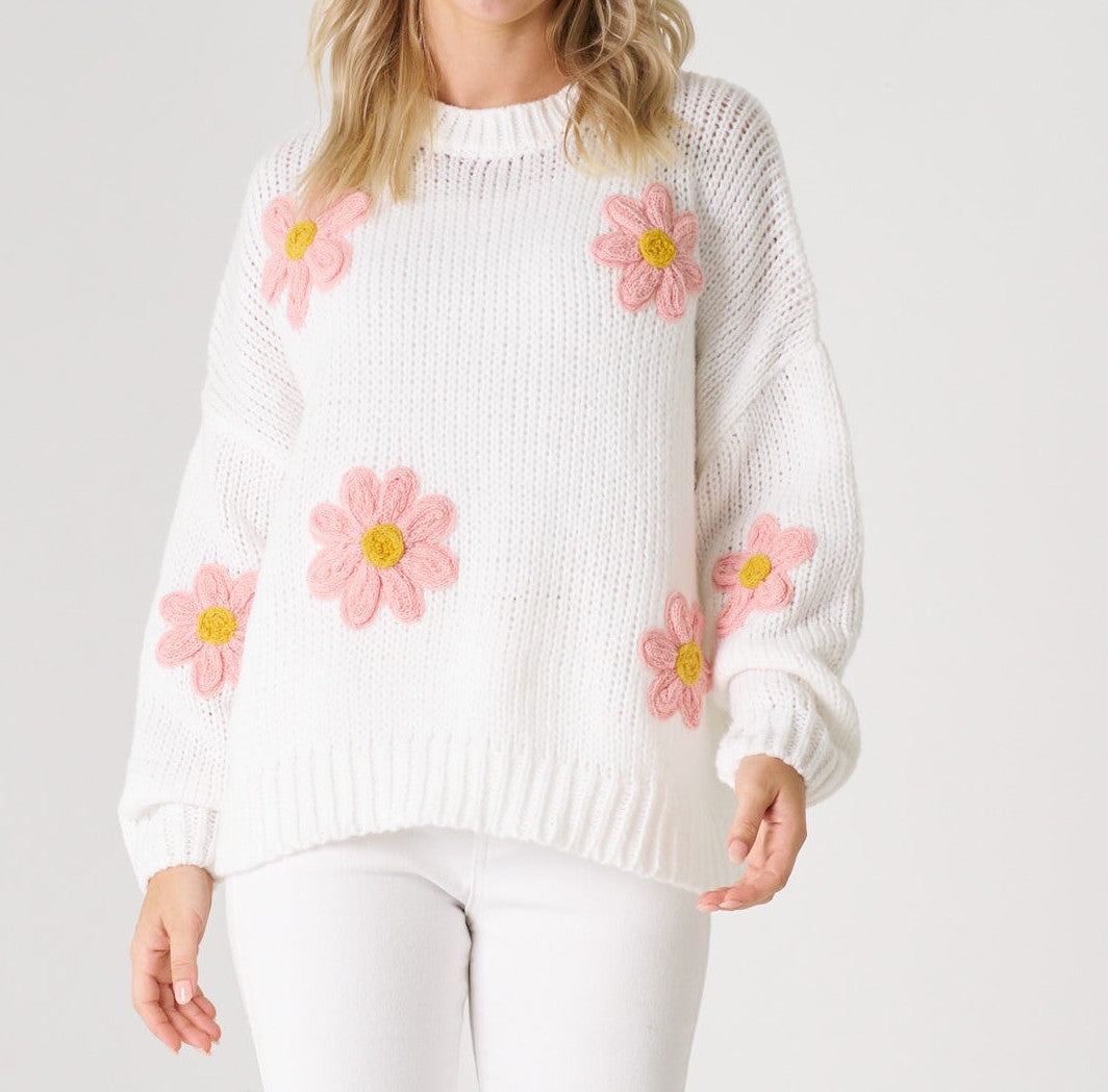 Kylia Flower Knit Jumper