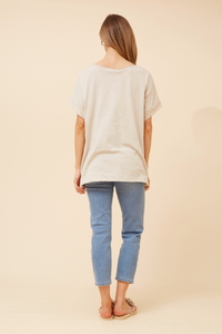Lia Floral Foil Print Top