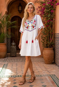 Lucy Floral Embroidered Dress