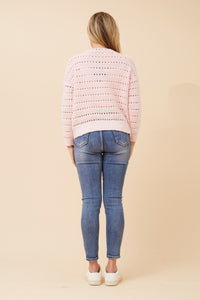Nat Pointelle Knit Jumper