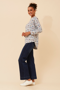 Paige Bird Print Top