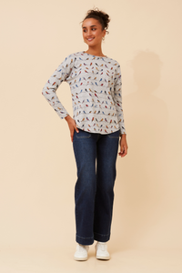 Paige Bird Print Top