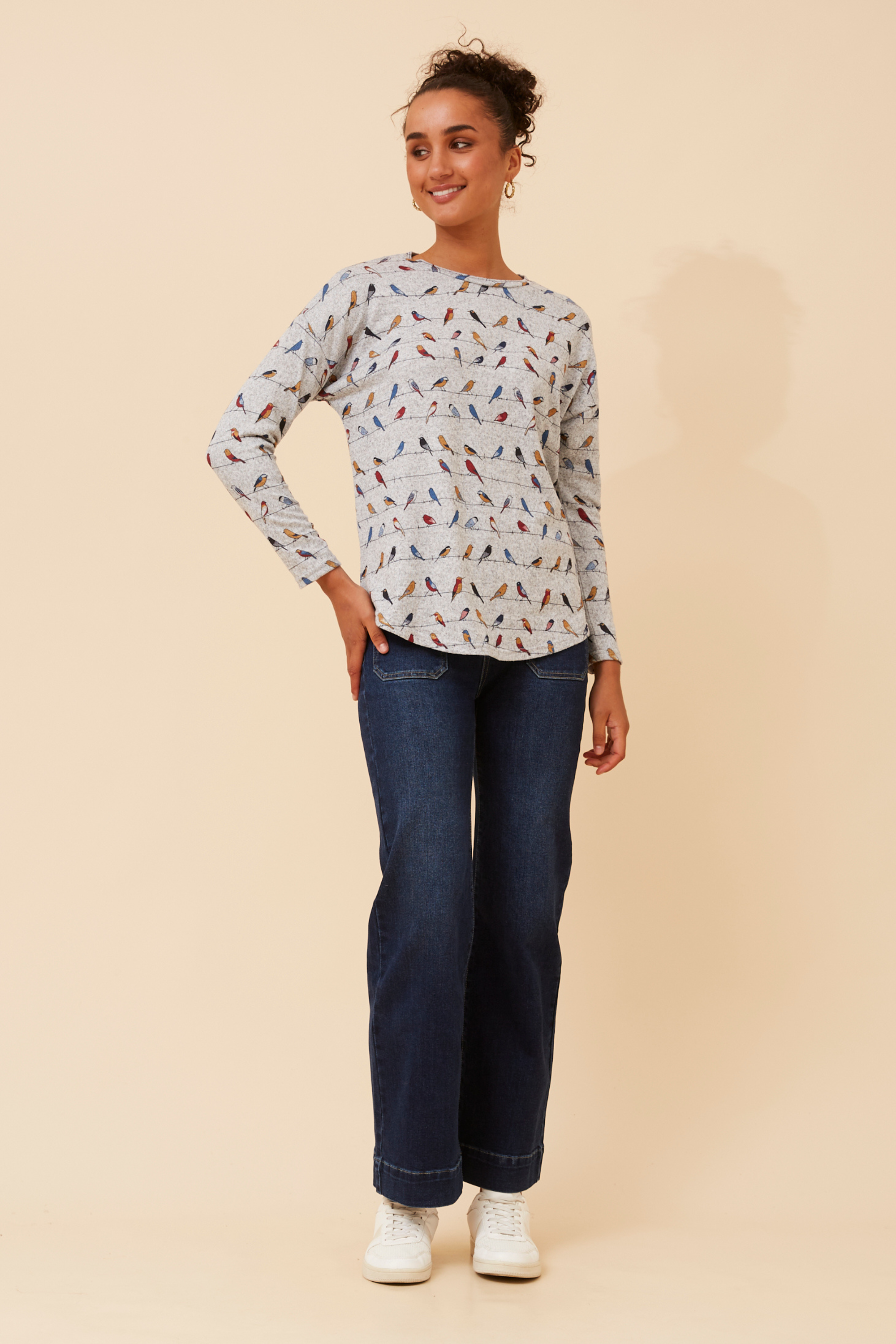 Paige Bird Print Top