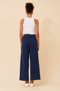 Perry Wide Leg Denim Pants / Dark Denim