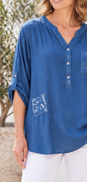 Polly Patch Detail Top