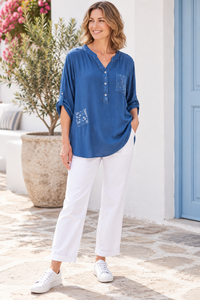 Polly Patch Detail Top