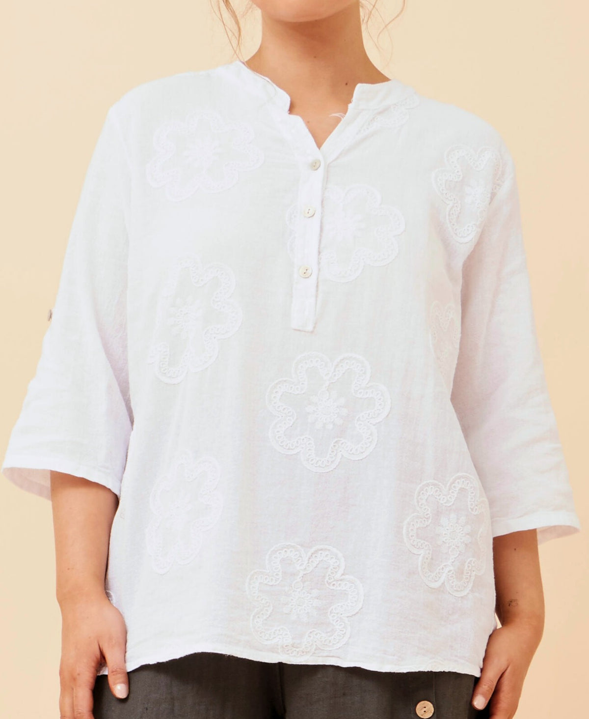 Sarah Floral Embroidered Top