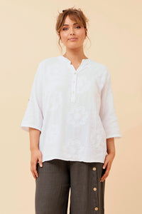 Sarah Floral Embroidered Top