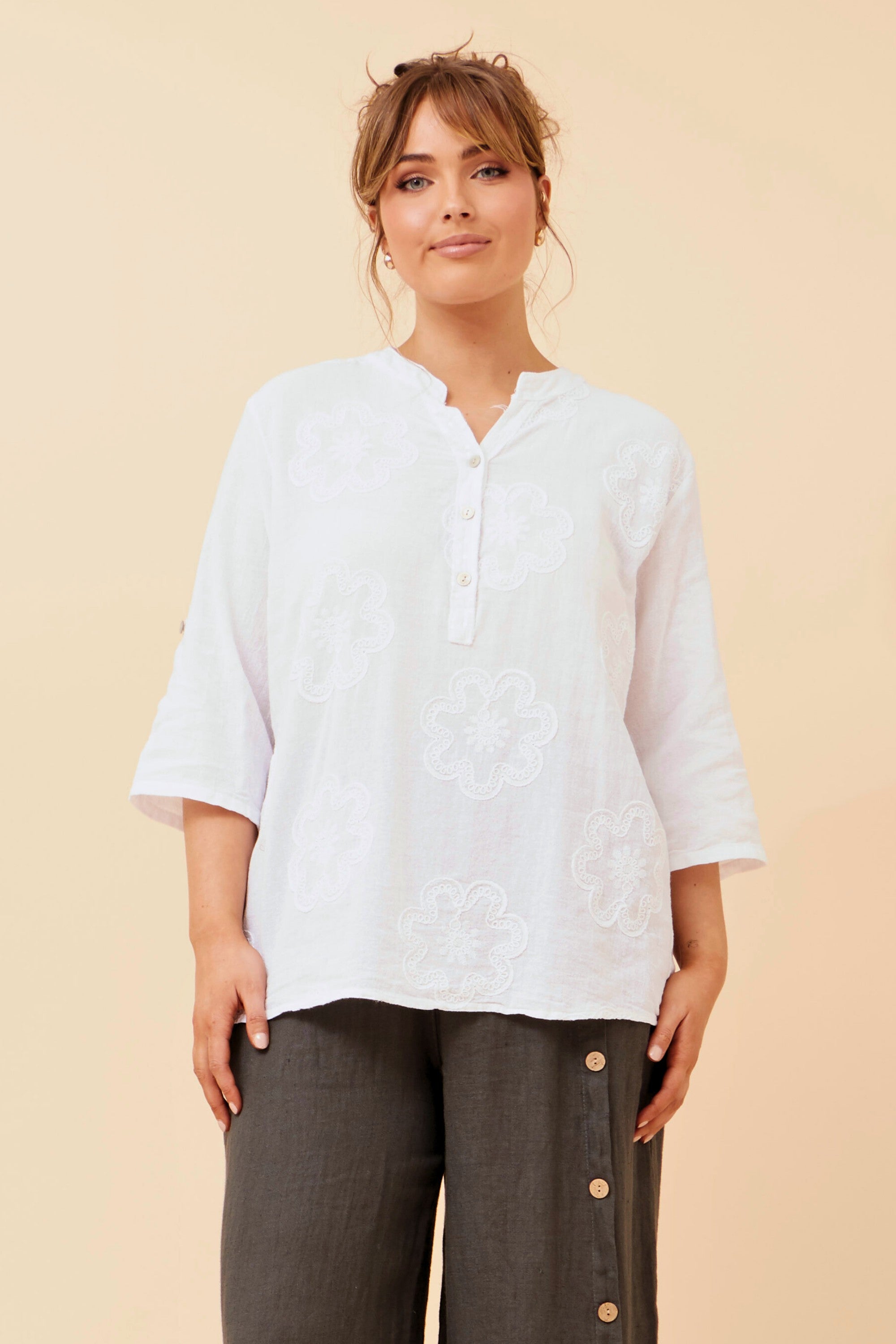 Sarah Floral Embroidered Top